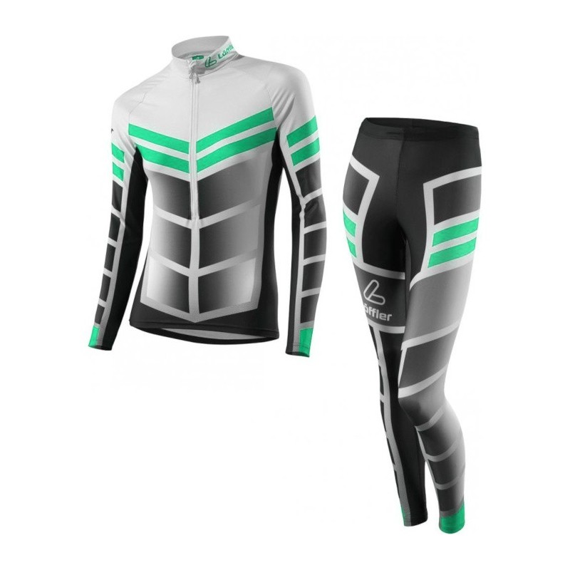 Löffler vrouwen Langlauf ski suit WorldCup 2017 zwart-laguna